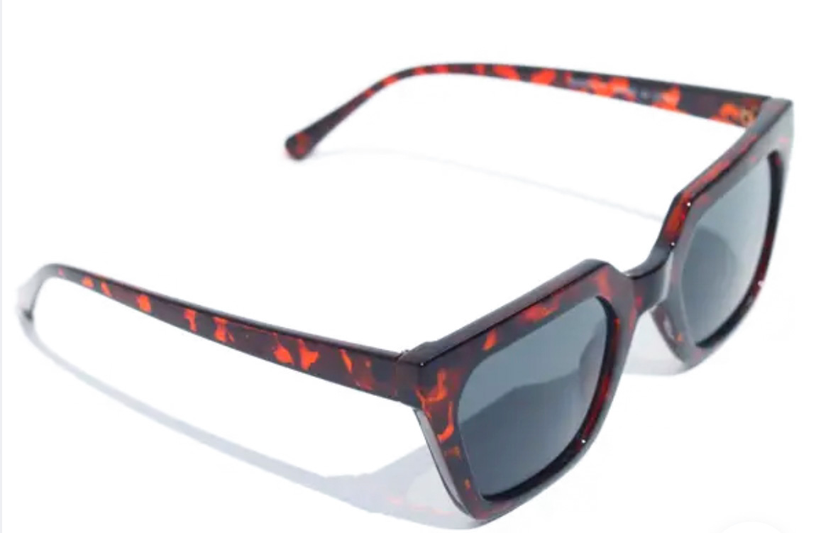Snatched Square Frame Tortoise Sunglasses